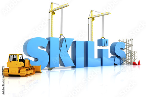 Illustration: Building skills concept Building skills concept