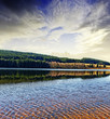 sunrise above lake