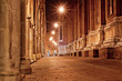 old city street at night Bologna Italy