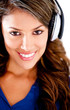 Woman with headphones Woman with headphones