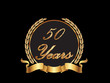Gold 50th anniversary birthday vector Gold 50th anniversary birthday vector