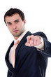 Portrait of a anger business man