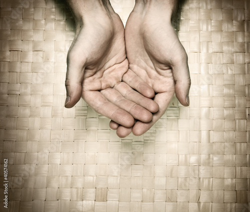 Photo: Image of hands asking for beg Image of hands asking for beg