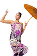 Attractive girl with umbrella Attractive girl with umbrella