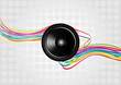 music vector background with black speaker and lines music vector background with black speaker and lines