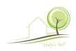 Home , tree, green Eco friendly business logo design Home , tree, green Eco friendly business logo design