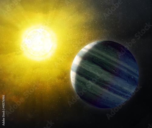 Illustration: Sun and Star background Sun and Star background