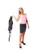 Young beautiful woman on the white background Young beautiful woman on the white background