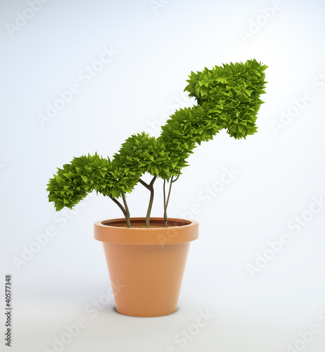 Illustration: Potplant shaped like a graph Potplant shaped like a graph