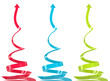 spiral growth arrows set