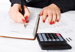 Business Woman writing