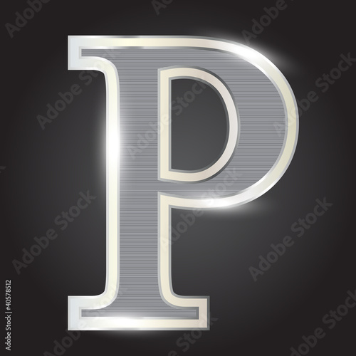 Vector: Silver metallic fonts vector illustration Silver metallic fonts vector illustration