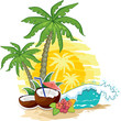 Tropical landscape coconut
