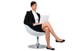 canvas print picture - Businesswoman using a laptop