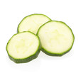 Sliced zucchini on white, clipping path included Sliced zucchini on white, clipping path included