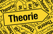 Pfeilschild Collage gelb THEORIE