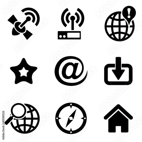 Vector: icons of web and internet icons of web and internet