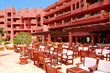 Outdoor restaurant  at luxury hotel, Tenerife island, Spain