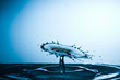 Water drop falling and colliding Water drop falling and colliding