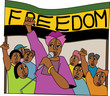Blac woman speaking at a political rally
