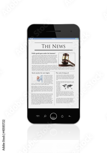 Illustration: Latest news on smart phone Latest news on smart phone