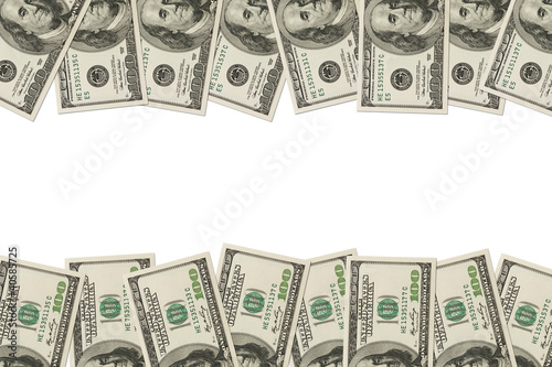 Photo: Money Border of hundred dollar bills Money Border of hundred dollar bills