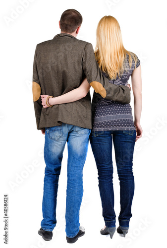 Photo: Back view of young couple Back view of young couple