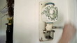 Video: Old coffee grinder with rotating beam full shot Old coffee grinder with rotating beam full shot