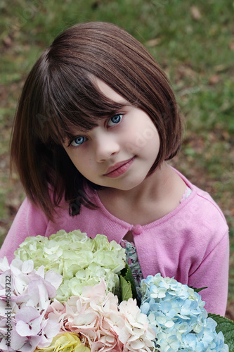 Photo: Girl with bouquet Girl with bouquet