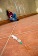 Syringe and girl