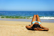 Woman Sun Tanning Woman Sun Tanning