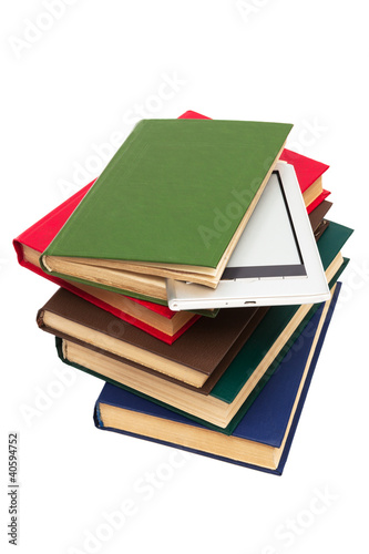 Photo: reader and old books reader and old books