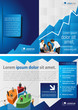 Blue chart template for advertising with business people Blue chart template for advertising with business people