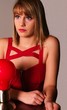 Jeune fille en rouge. Jeune fille en rouge.