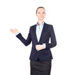 Business woman showing something