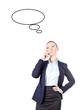 Thinking businesswoman