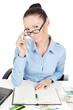 Business woman in glasses