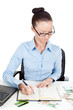 Business woman at office desk