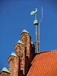 Red roof and green cockerel (Riga, Latvia)