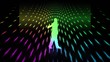 Vídeo: The dancing man. Star background The dancing man. Star background