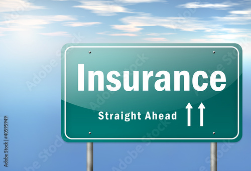 Illustration: Highway Signpost "Insurance" Highway Signpost "Insurance"