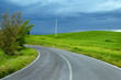 Italian road, oncoming storm