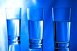 Wassergläser ohne Tropfen