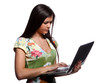 Foto: College girl with laptop College girl with laptop