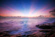 Sea sunset background