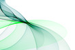 Smooth waves from tones of green on a white background Smooth waves from tones of green on a white background