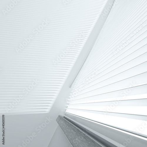 Illustration: Open jalousie and shade on a wall from light from a window Open jalousie and shade on a wall from light from a window