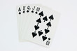 game of cards with poker of Royal Flush