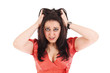 Upset young woman