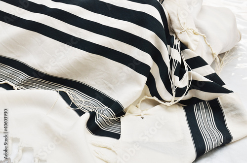 Photo: close up of Prayer Shawl - Tallit close up of Prayer Shawl - Tallit